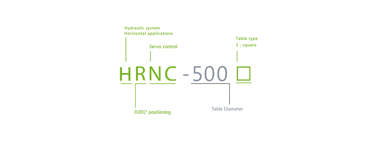 Specification of HRNC-500S Horizontal Rotary Table